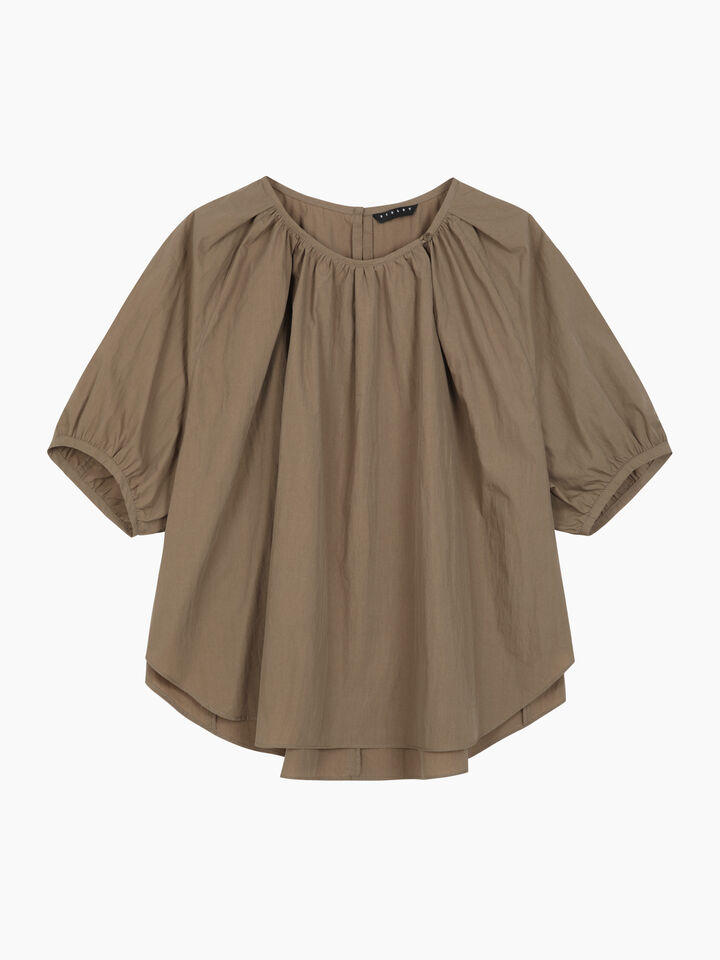 Brown blouse with balloon sleeves - null - Brown | Sisley K image number 1